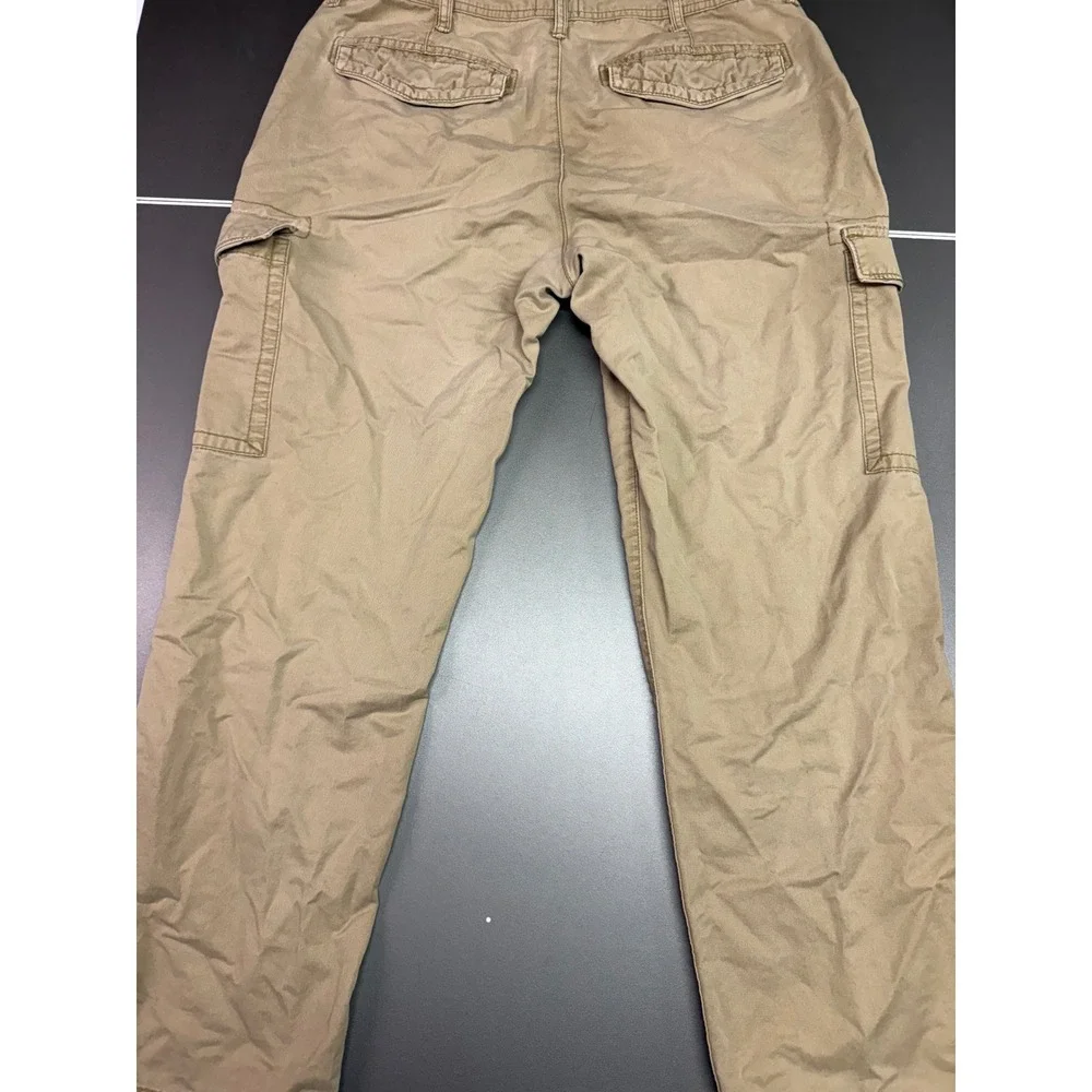 St Johns Bay Mens Khaki Cargo Pants Tan Cotton Straight Leg‎ 38x32 RN93677